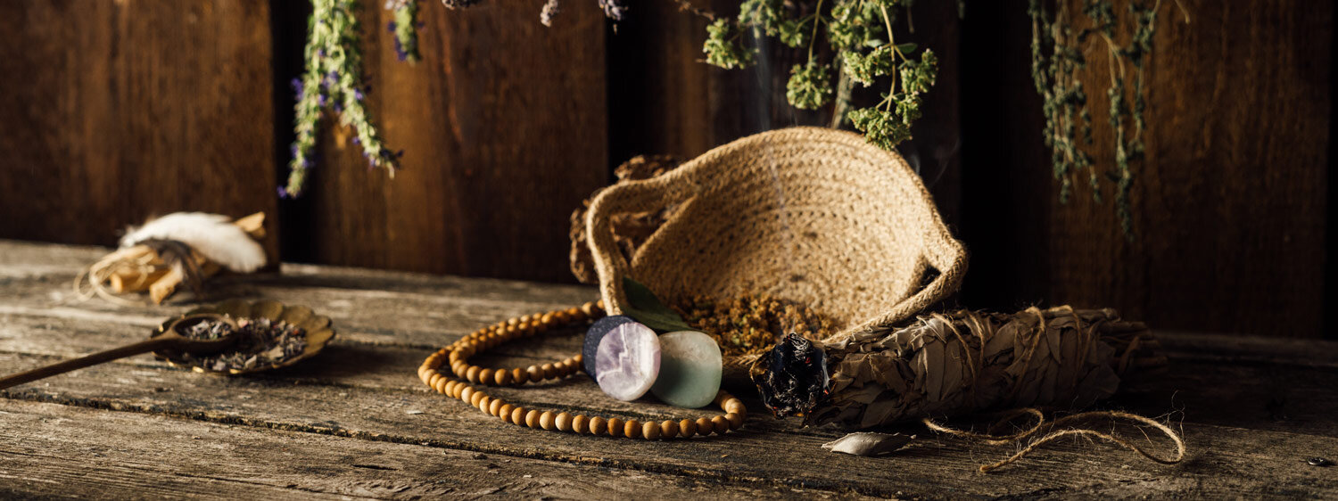 Smudging with sage