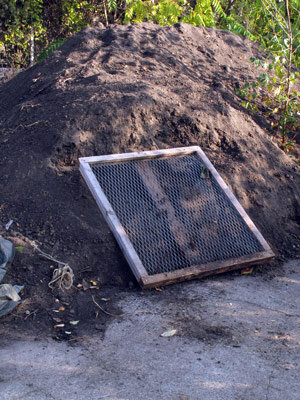 Garden compost after sieving