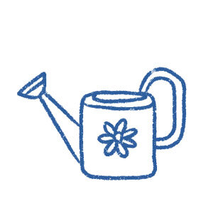 Watering can as a symbol for watering correctly