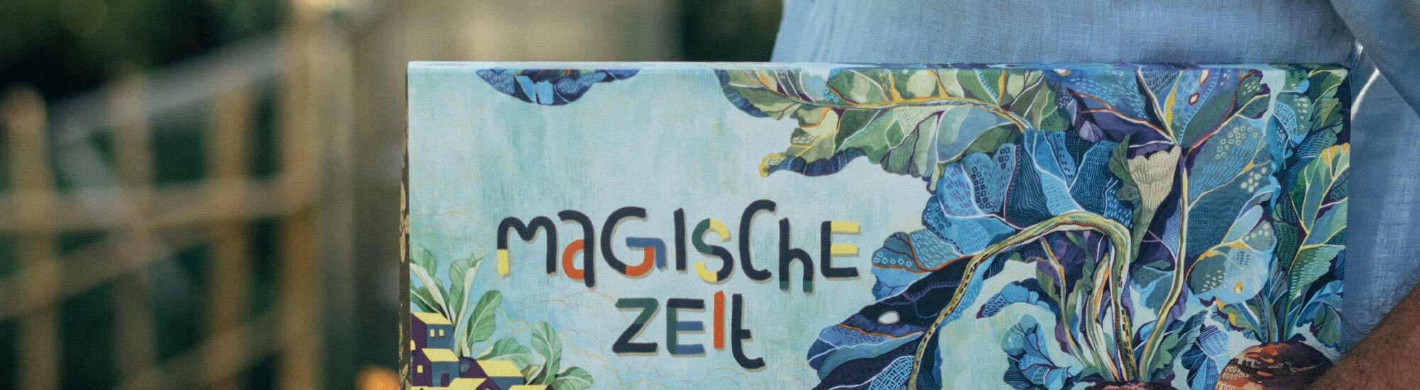 Close-up of the box of the organic seed advent calendar “Magical Time” Grow-Your-Own Garden Feast