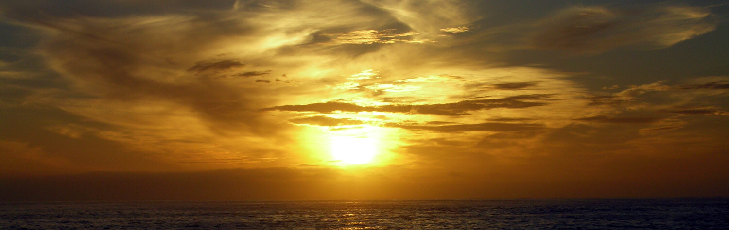 Low sun over the sea