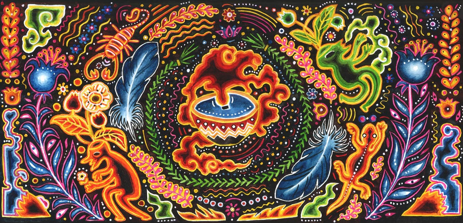 Illustration on the theme of ethnobotany