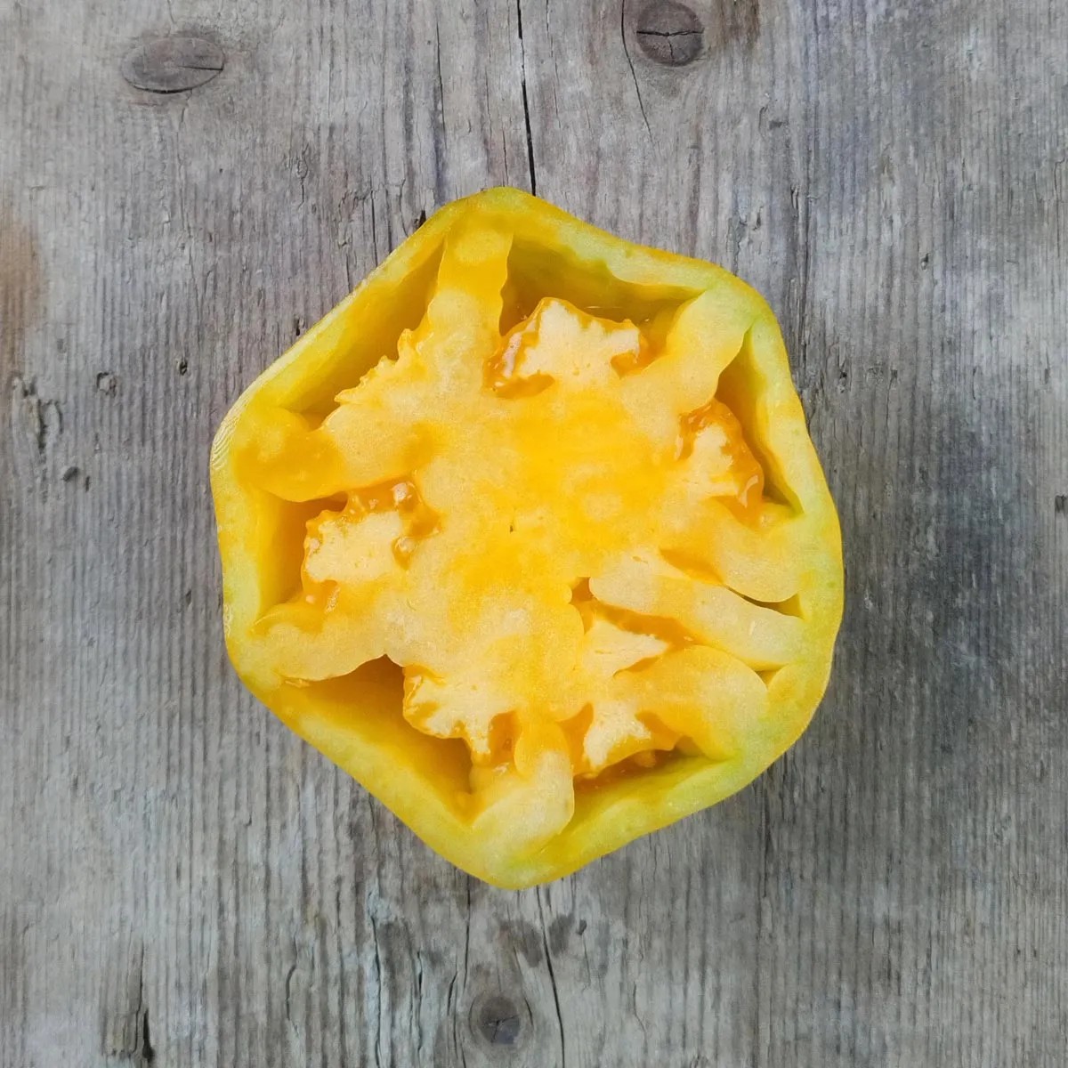 Fleischtomate 'Yellow Ruffled' (Solanum lycopersicum) Samen