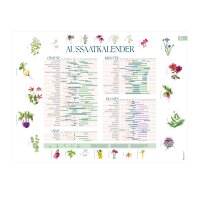 Poster with seed-sowing calendar - Theme: Your Garden in the City