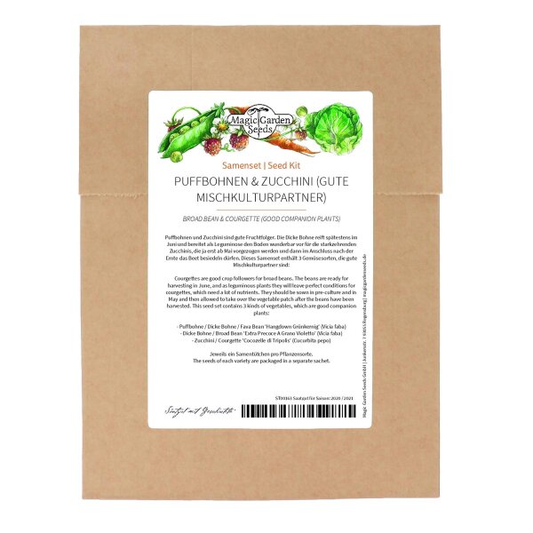 Good Companion Plants: Broad Bean & Courgette - Seed kit