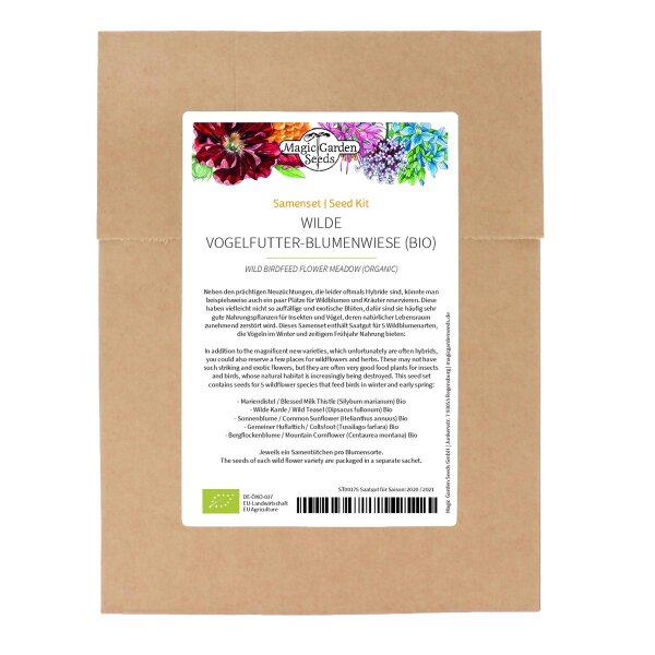 Wild Birdfeed Flower Meadow (Organic) - Seed kit