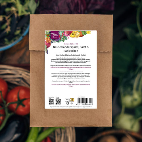 Good Companion Plants: New Zealand Spinach, Lettuce & Radishes  Produktbild